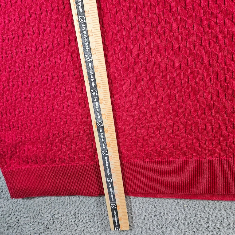 Shaquille O'Neal XLG Mens 3XL Rumba Red Textured Knit Crew Neck Sweater‎ New